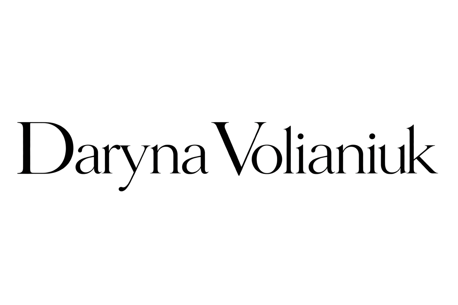 Daryna Volianiuk wordmark